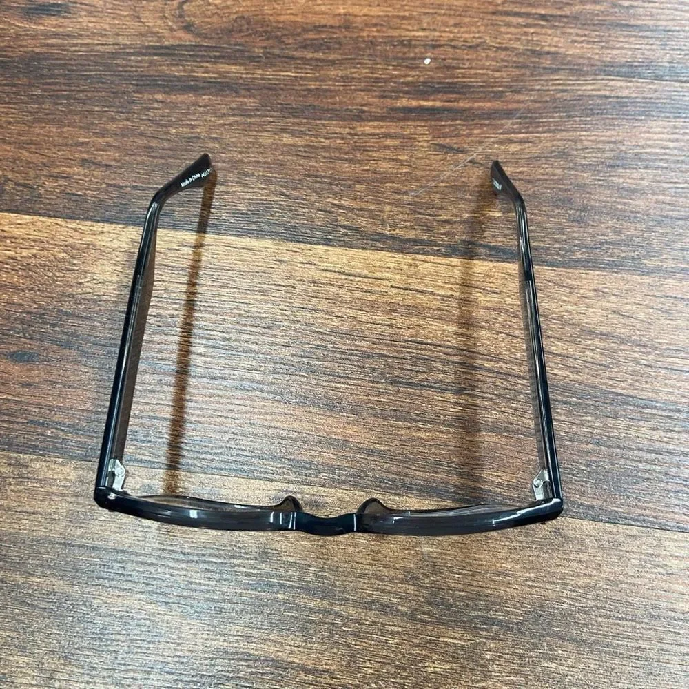 Zenni Unisex Black Square Plastic Rim Prescription Glasses